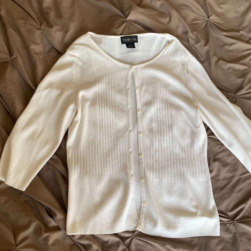 White cozy sweater